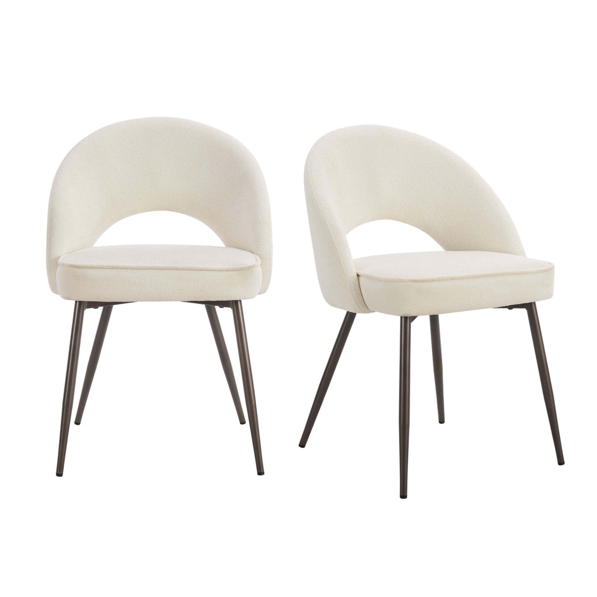 Dusklia - Lola Set of 2 Dining Chairs - Teddy Cream