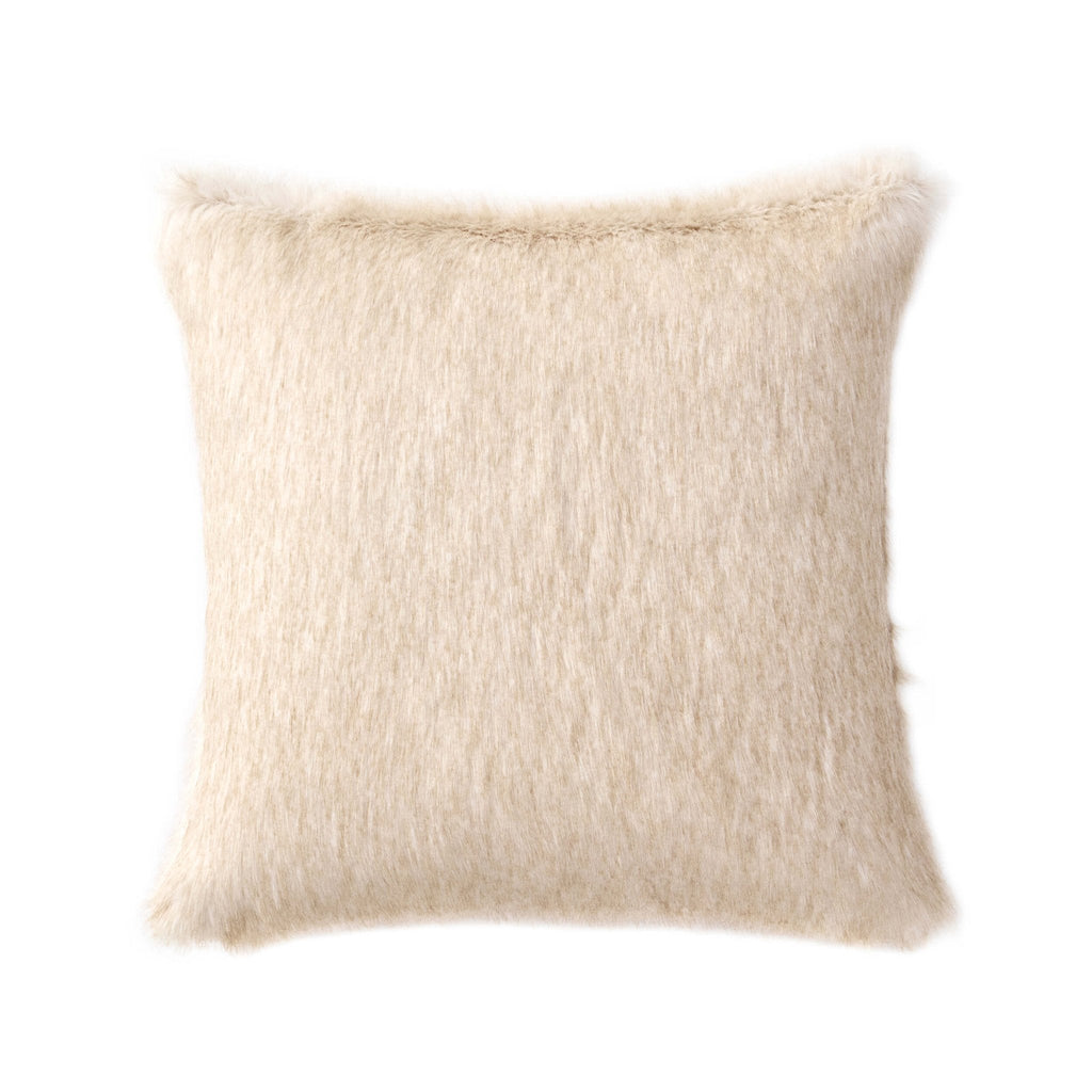Dusklia - Long Faux Fur Sofa Cushion Cover - Natural