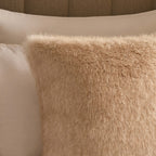 Dusklia - Long Faux Fur Sofa Cushion Cover - Natural