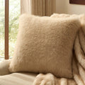 Dusklia - Long Faux Fur Sofa Cushion Cover - Natural