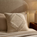 Dusklia - Loop Pattern Cushion Cover - Off White
