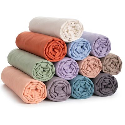 Draps Housse - PROMO LINGE - Coton - 190x140cm - Multicouleur Lot de 5