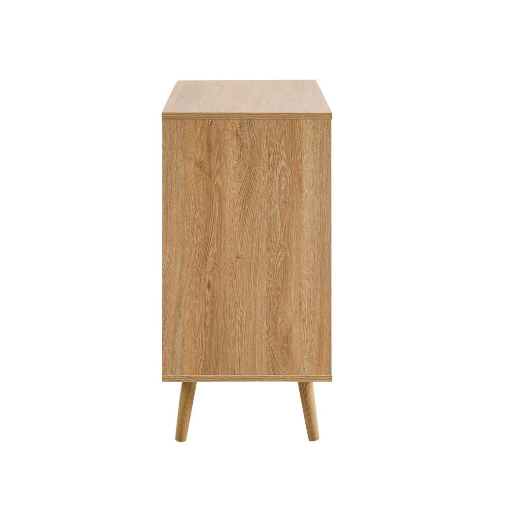 Dusklia - Lottie Woven 3 Drawer Chest - Light Wood