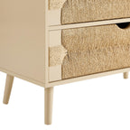 Dusklia - Lottie Woven 3 Drawer Chest - Sand