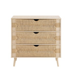 Dusklia - Lottie Woven 3 Drawer Chest - Sand