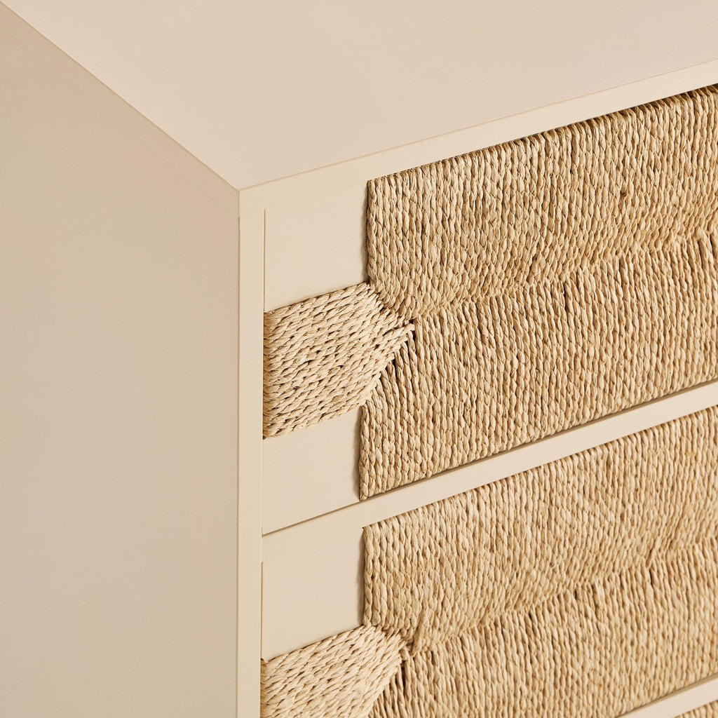 Dusklia - Lottie Woven 3 Drawer Chest - Sand