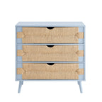 Dusklia - Lottie Woven 3 Drawer Chest - Sky Blue