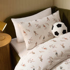 Dusklia - Luca Sporty 100% Cotton Kids Duvet Cover & Pillowcase Set - Taupe