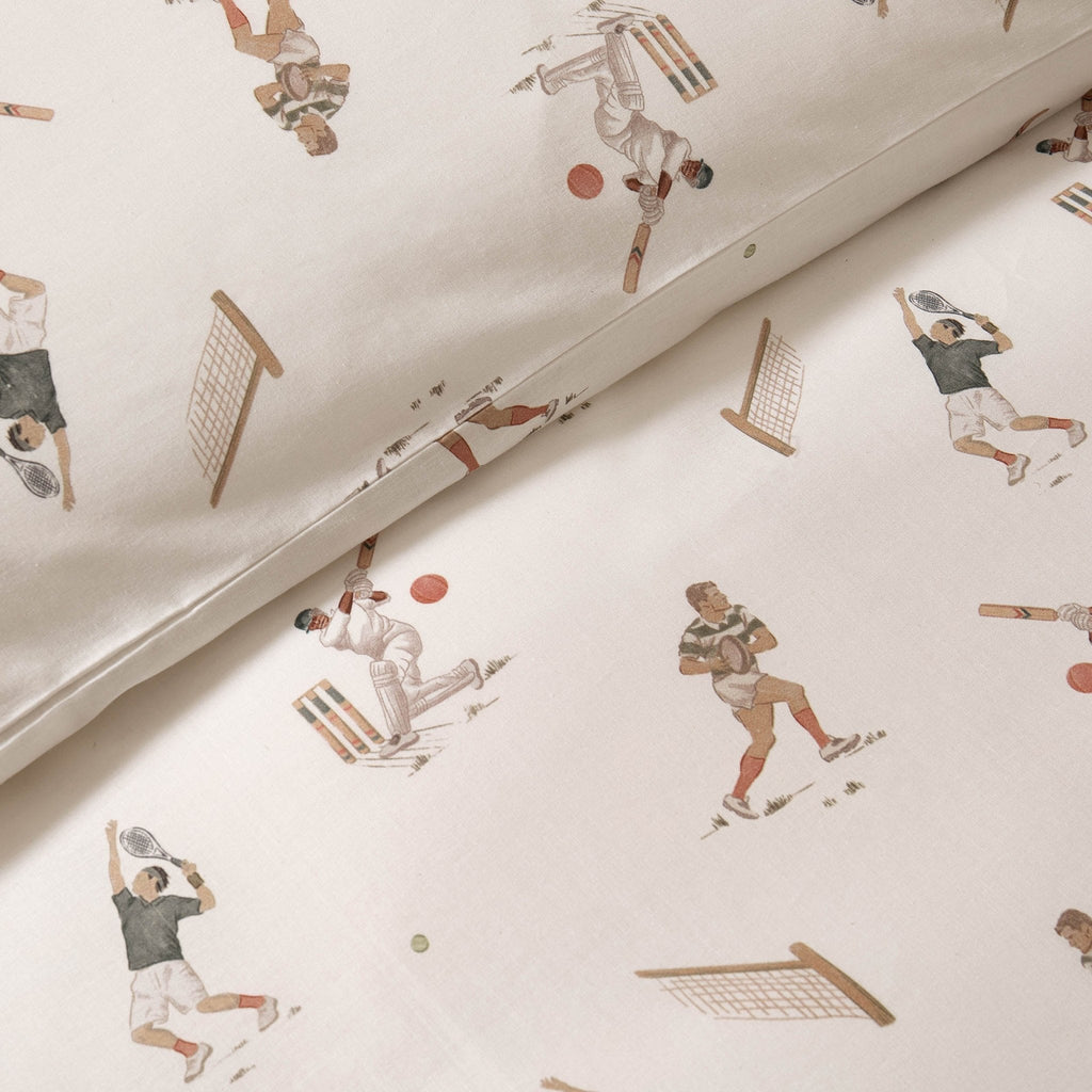 Dusklia - Luca Sporty 100% Cotton Kids Duvet Cover & Pillowcase Set - Taupe