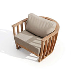 Dusklia - Lucca Outdoor 5 Seater Lounge Set with Coffee Table - Brown