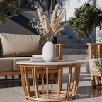 Dusklia - Lucca Outdoor 5 Seater Lounge Set with Coffee Table - Brown
