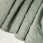 Dusklia - Lucerne Scallop Matelasse Bedspread - Forest Green