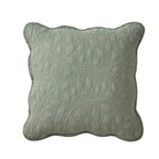 Dusklia - Lucerne Scallop Matelasse Cushion Cover - Forest Green