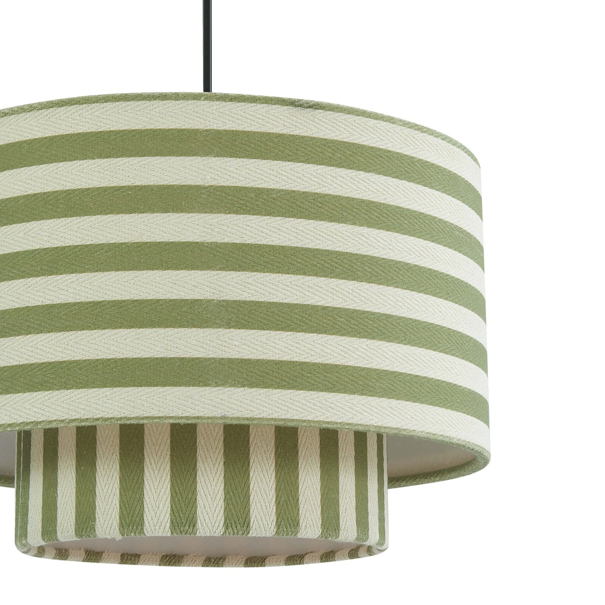 Dusklia - Lucia Striped Double Tiered Ceiling Shade - Green