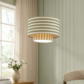 Dusklia - Lucia Striped Double Tiered Ceiling Shade - Green
