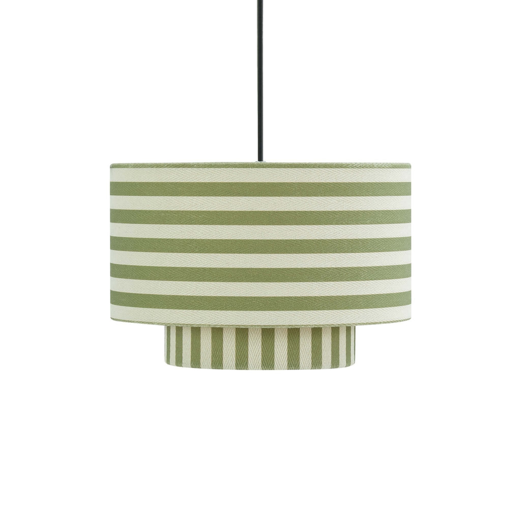 Dusklia - Lucia Striped Double Tiered Ceiling Shade - Green