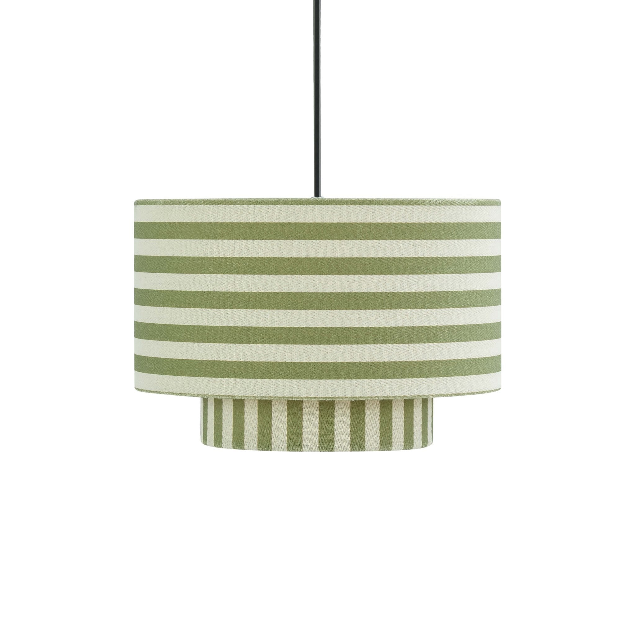 Dusklia - Lucia Striped Double Tiered Ceiling Shade - Green