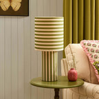 Dusklia - Lucia Striped Table Lamp - Green
