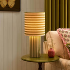 Dusklia - Lucia Striped Table Lamp - Green