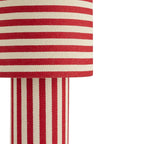 Dusklia - Lucia Striped Table Lamp - Red/White