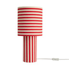 Dusklia - Lucia Striped Table Lamp - Red/White