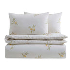 Dusklia - Lucie 100% Cotton Lemon & Check Reversible Duvet Cover & Pillowcase Set - Multicoloured