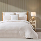 Dusklia - Lucie 100% Cotton Lemon & Check Reversible Duvet Cover & Pillowcase Set - Multicoloured