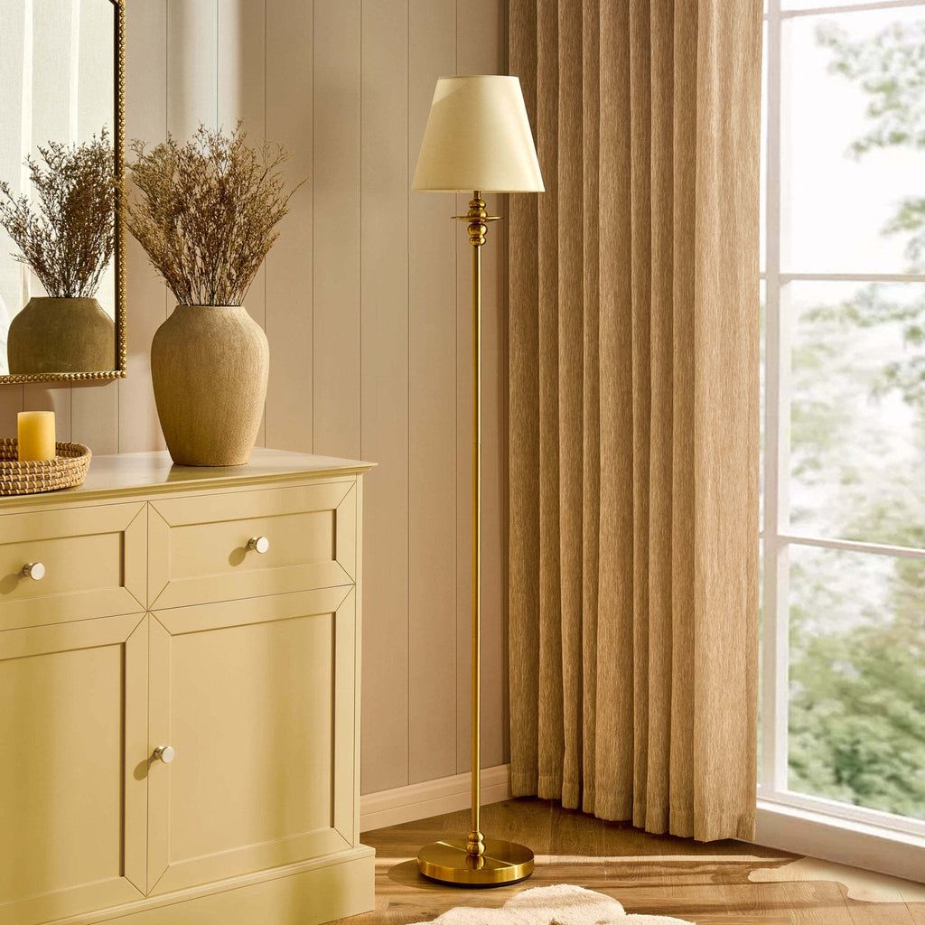 Dusklia - Lucille Ornate Floor Lamp - Brass