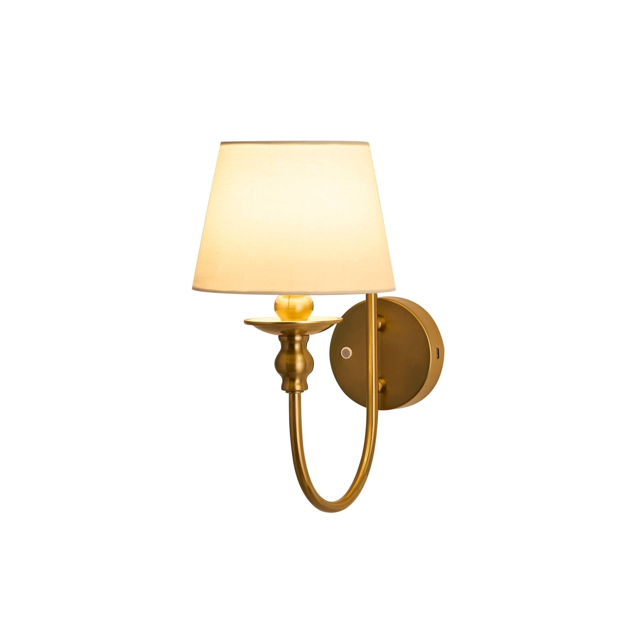 Dusklia - Lucille Ornate LED Rechargeable Wall Light - Brass
