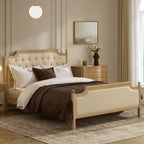 Dusklia - Luxor Bed Frame - Cream Linen