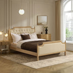 Dusklia - Luxor Bed Frame - Cream Linen