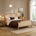 Dusklia - Luxor Bed Frame - Cream Linen