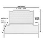 Dusklia - Luxor Bed Frame - Cream Linen