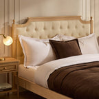 Dusklia - Luxor Bed Frame - Cream Linen