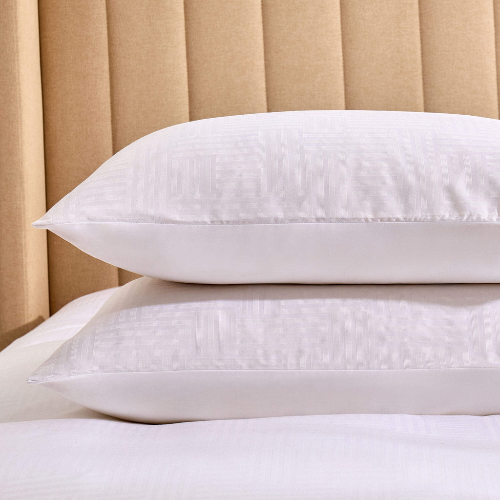 Dusklia - Lyla Cotton Lyocell Duvet Cover & Pillowcase Set - White