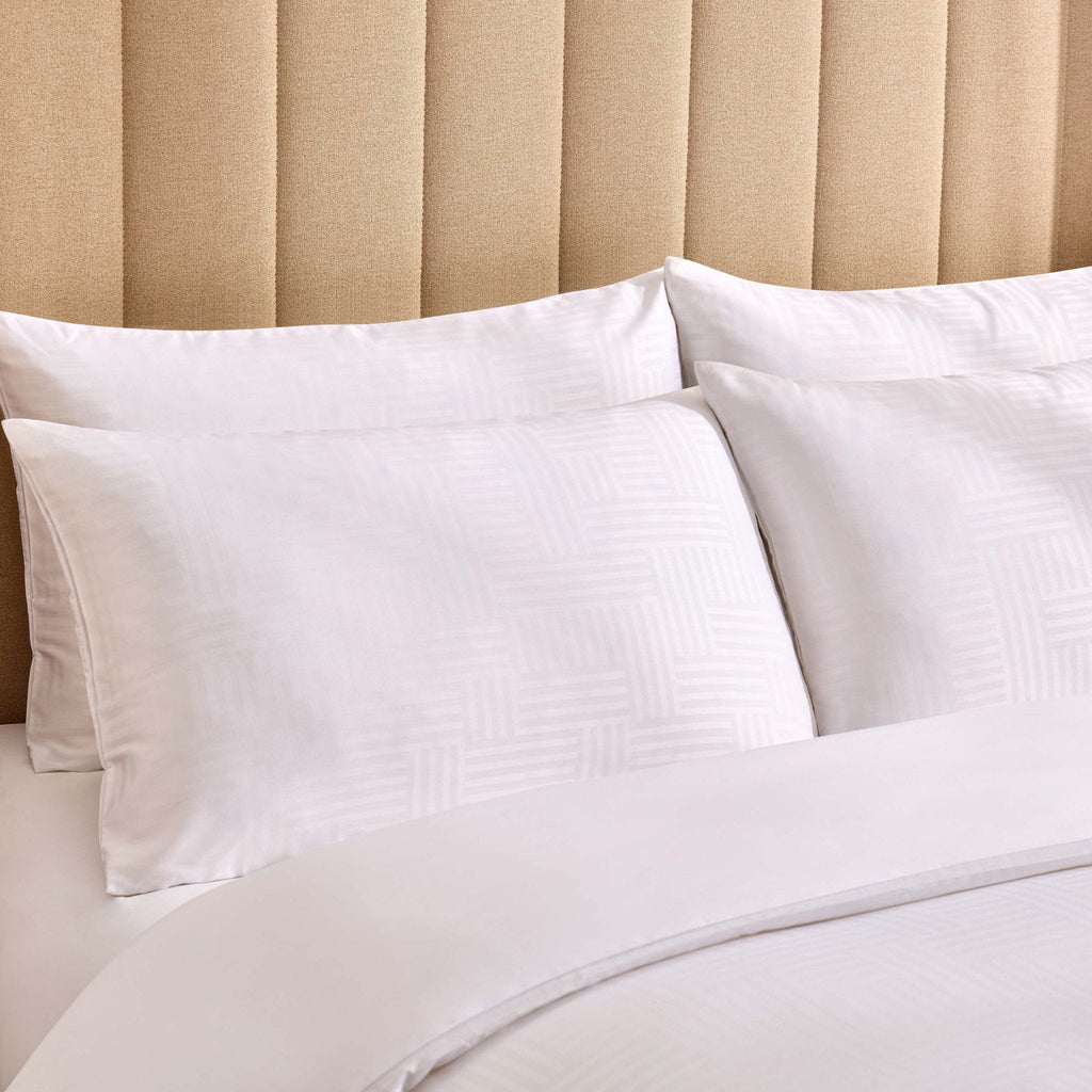 Dusklia - Lyla Cotton Lyocell Duvet Cover & Pillowcase Set - White