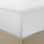 Dusklia - Lyla Cotton Lyocell Fitted Sheet - White
