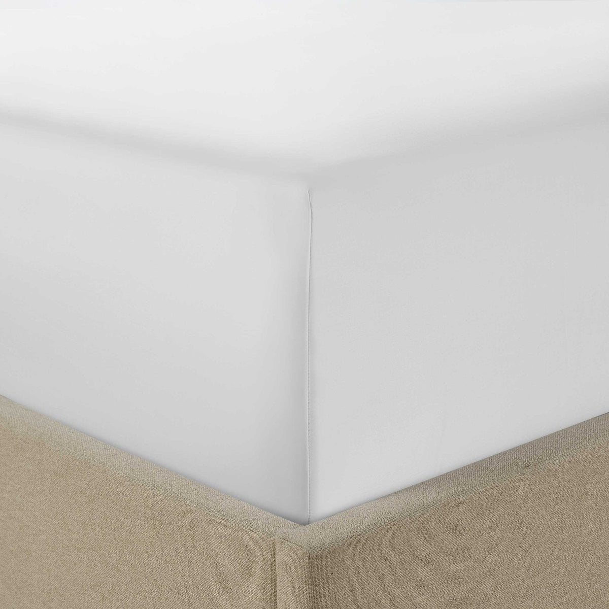 Dusklia - Lyla Cotton Lyocell Fitted Sheet - White