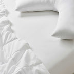 Dusklia - Lyla Cotton Lyocell Fitted Sheet - White