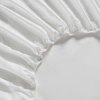 Dusklia - Lyla Cotton Lyocell Fitted Sheet - White