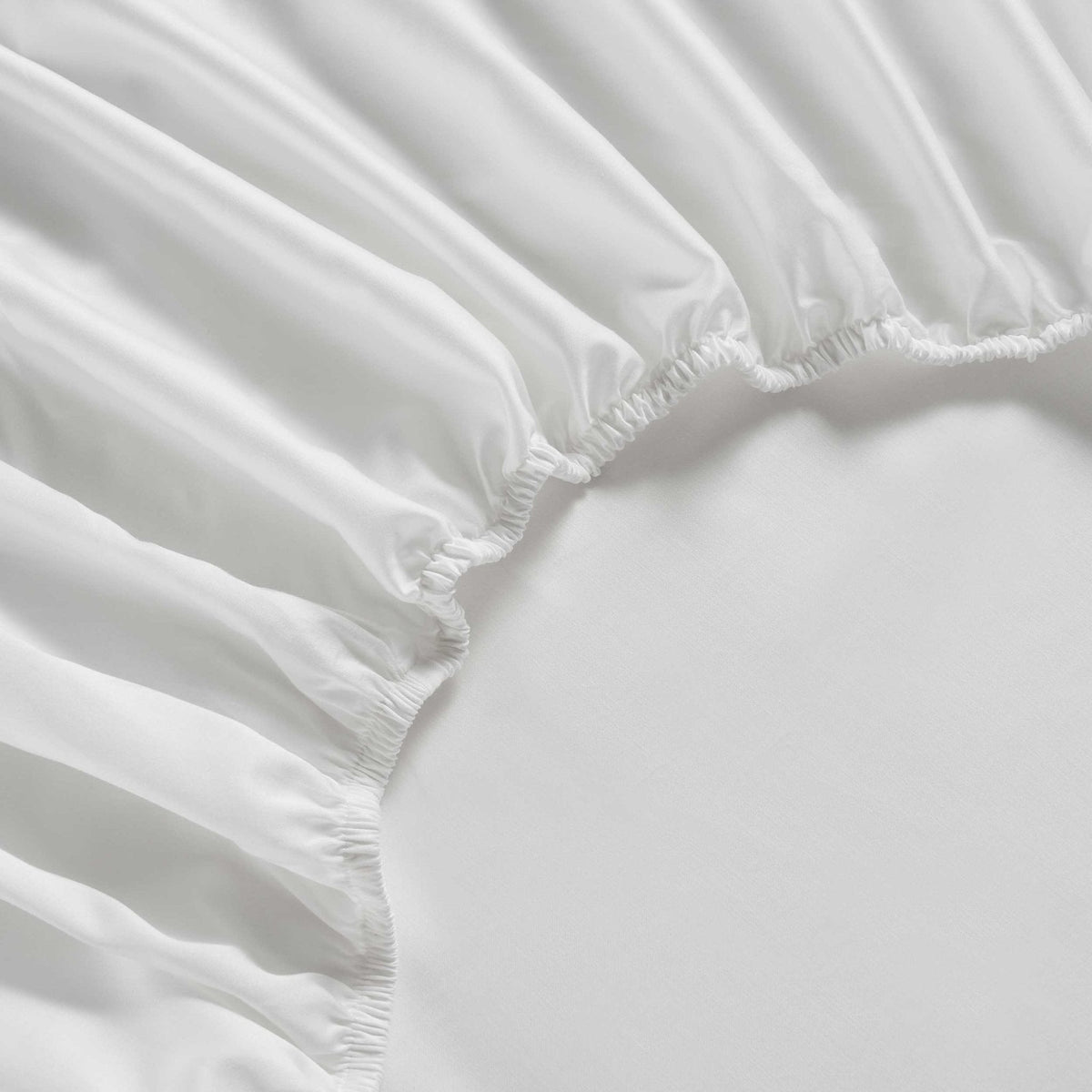 Dusklia - Lyla Cotton Lyocell Fitted Sheet - White