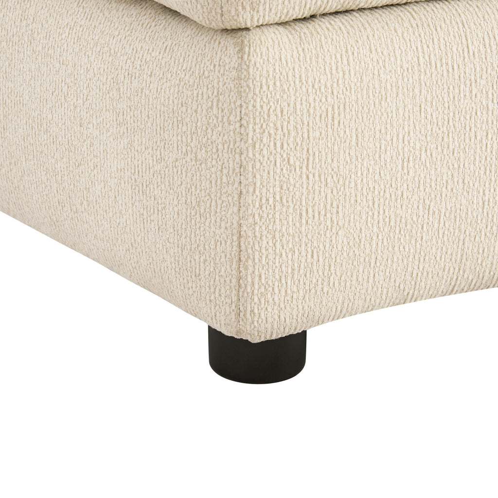 Dusklia - Lyon Storage Pouffe - Speckled Sand Boucle
