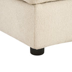 Dusklia - Lyon Storage Pouffe - Speckled Sand Boucle