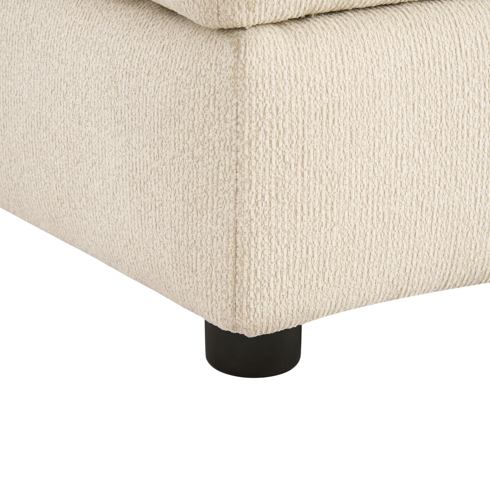 Dusklia - Lyon Storage Pouffe - Speckled Sand Boucle
