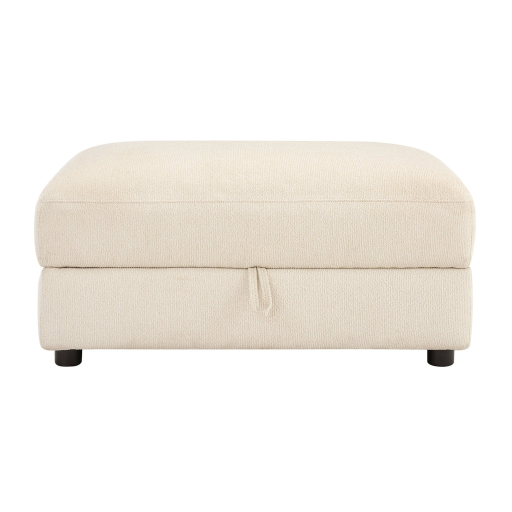 Dusklia - Lyon Storage Pouffe - Speckled Sand Boucle