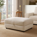 Dusklia - Lyon Storage Pouffe - Speckled Sand Boucle
