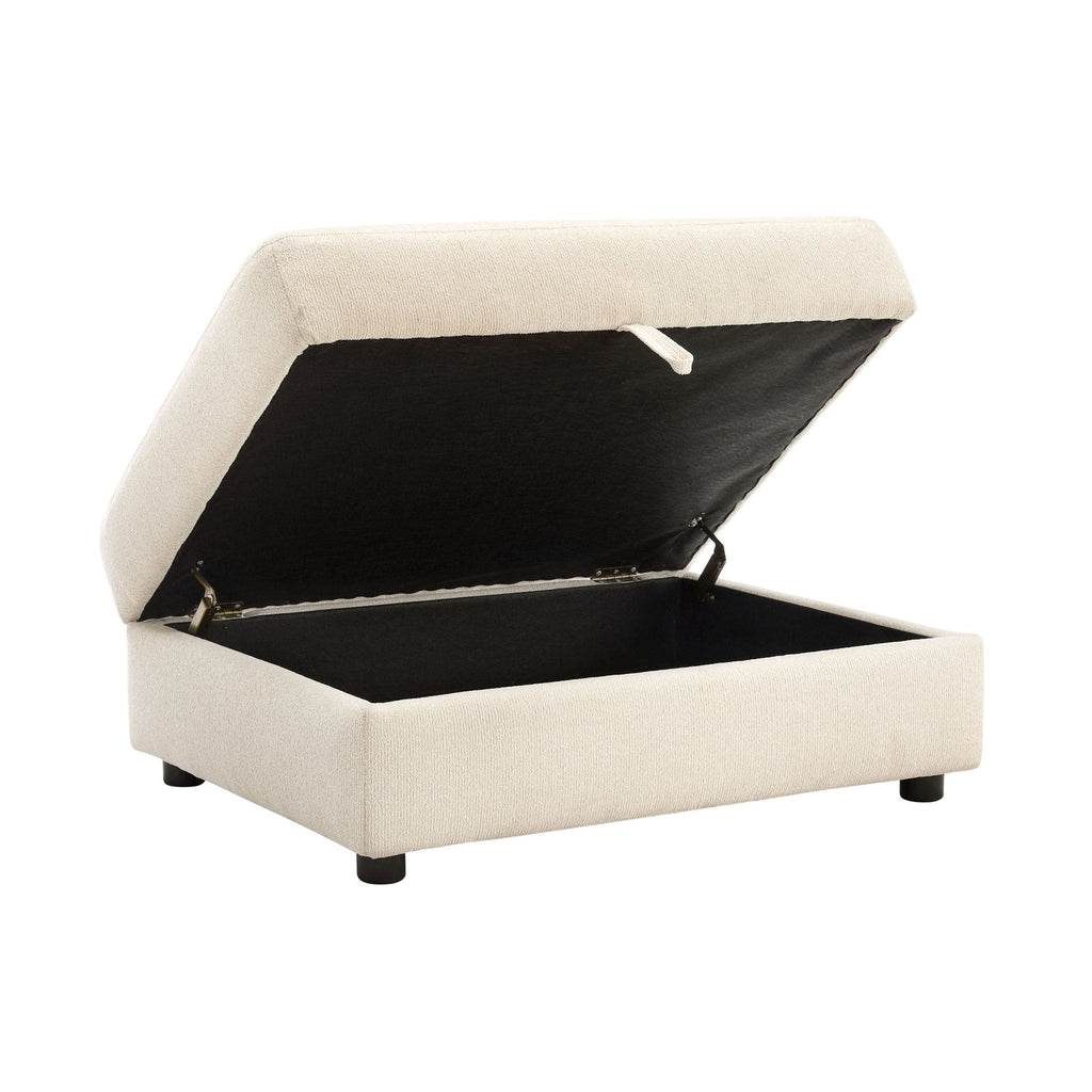 Dusklia - Lyon Storage Pouffe - Speckled Sand Boucle