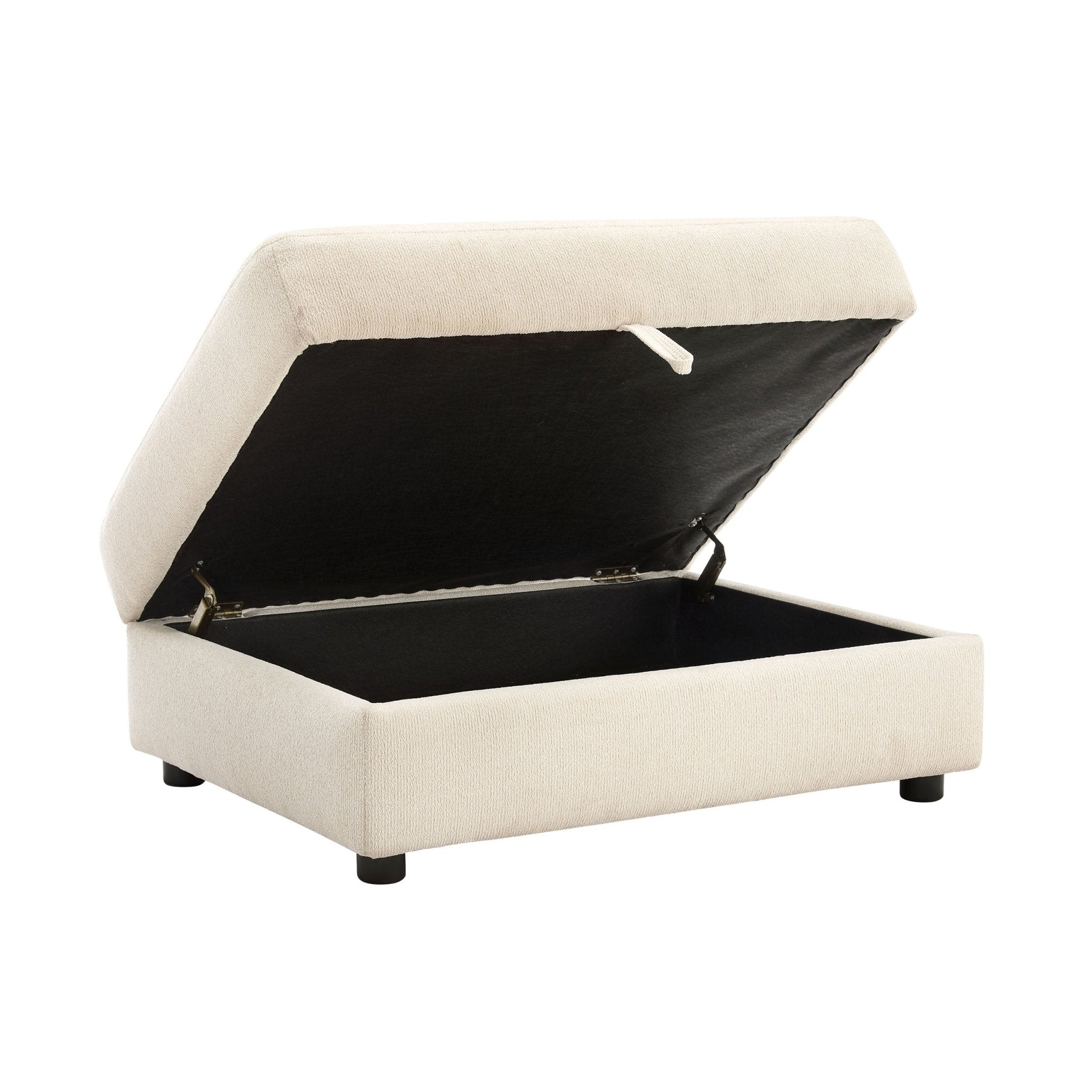 Dusklia - Lyon Storage Pouffe - Speckled Sand Boucle