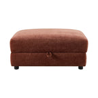 Dusklia - Lyon Storage Pouffe - Chenille Dark Rust