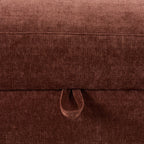 Dusklia - Lyon Storage Pouffe - Chenille Dark Rust